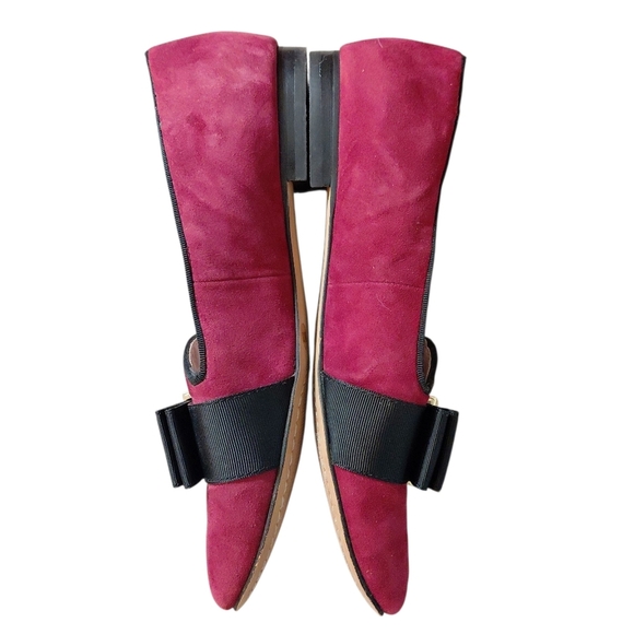 Vince Camuto Rowley Burgundy Suede Pointed Toe Flats Size 8 - Picture 5 of 10